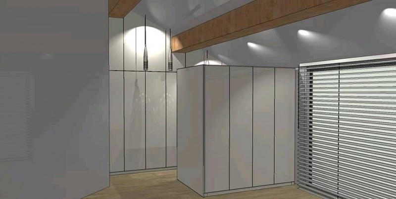 Conception 3D d'un dressing parental