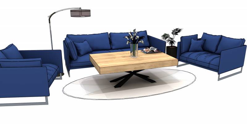 pied table basse mikado